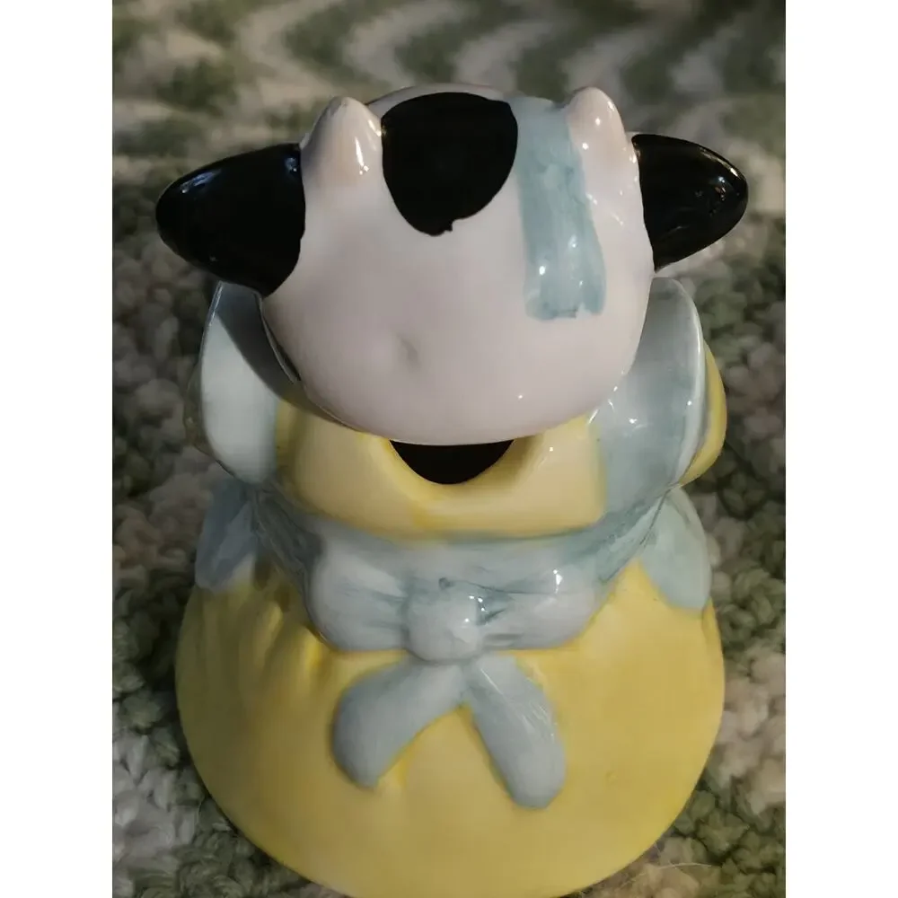 Cow Creamer & Sugar Set Mr and Mrs Applause Ceramic 39048 Collectible Home Decor